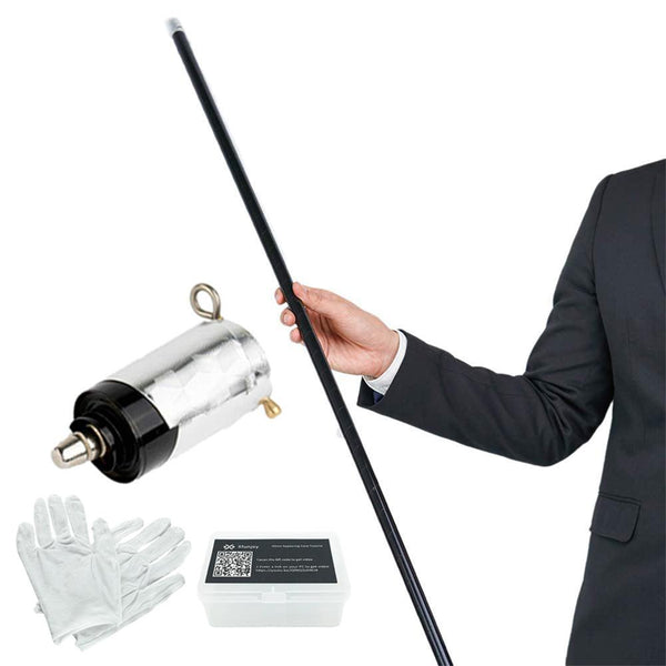 43.30"/110cm Magic Appearing Cane Magic Staff with Free Gloves - Xfunjoin