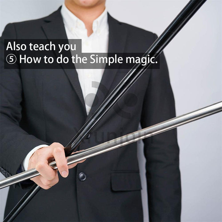 43.30"/110cm Magic Appearing Cane Magic Staff with Free Gloves - Xfunjoin