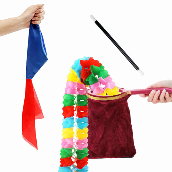 Xfunjoin 4Pcs Magic Trick Set - Lv3 | Easy Stage Magic Kit | Perfect for Beginners & Stage Performances