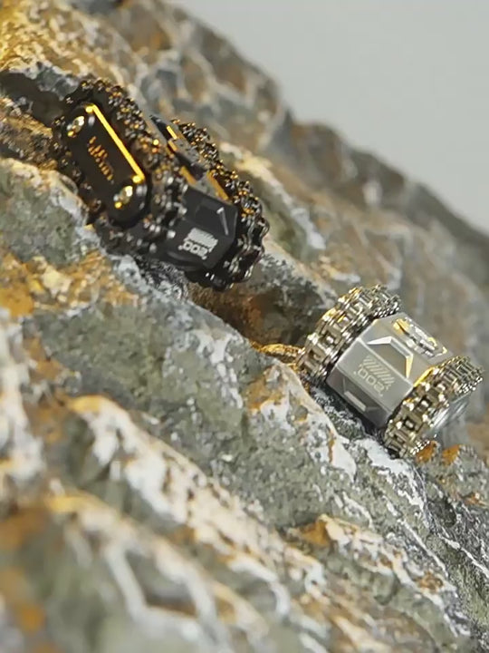 Tank EDC fidget demonstration showing rolling tracks, retractable front section and a rotating front dial.